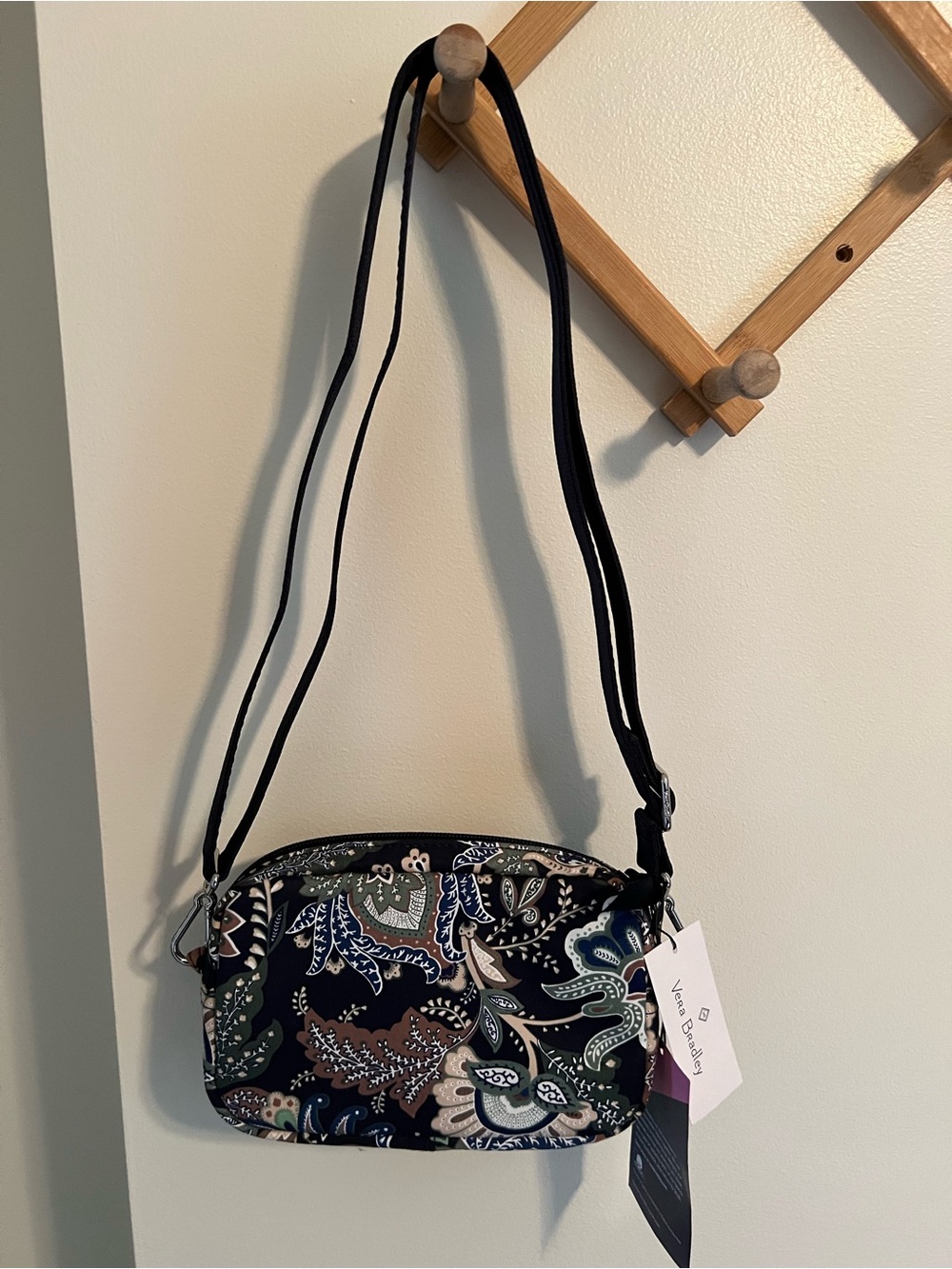 Vera Bradley Java Navy Convertible Pouch Crossbody Bag NWT